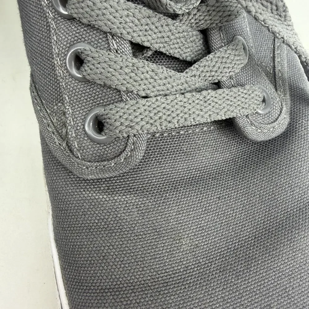 Vans Shoes Mens Size 10 Gray Canvas Skate Sneakers Casual Comfort Low Streetwear